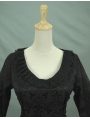 Black High-Low Gothic Blouse for Women