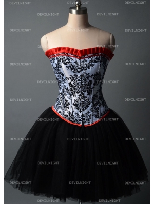 Fashion Short Gothic Corset Burlesque Party Dress