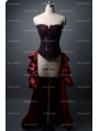 Fashion Black and Red Gothic Corset Burlesque Prom Party Dress