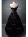 Roamtic Black Gothic Corset Long Prom Party Dress