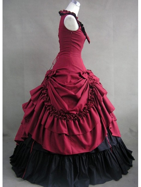 Red and Black Classic Gothic Ball Gowns - Devilnight.co.uk