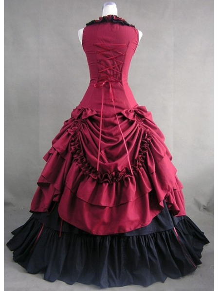 Red and Black Classic Gothic Ball Gowns - Devilnight.co.uk
