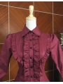 Red High-Low Gothic Blouse for Women