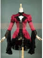 Satin and Lace Long Sleeves Gothic Blouse