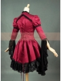 Satin and Lace Long Sleeves Gothic Blouse