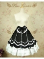 White and Black Sweet Lolita Skirt