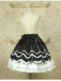 White and Black Sweet Lolita Skirt