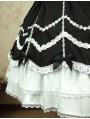 White and Black Sweet Lolita Skirt