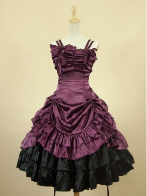 Purple Short Gothic Lolita Dress