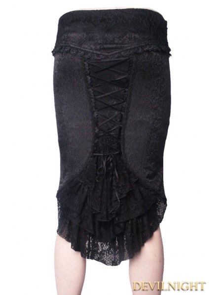 Black Sexy Gothic Fishtail Skirt - Devilnight.co.uk