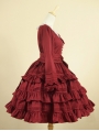 Red Long Sleeves Classic Lolita Dress