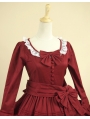 Red Long Sleeves Classic Lolita Dress