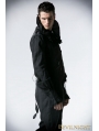 Black and Red Asymmetrical Gothic Punk Vest for Men