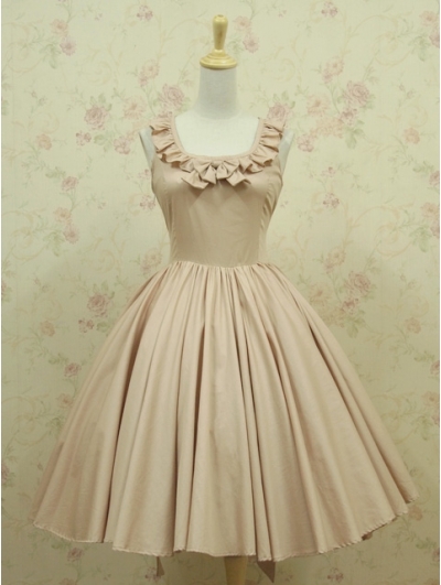 Nude Colors Sleeveless Classic Lolita Dress