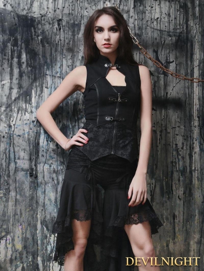 Black Sexy Gothic Vest for Women