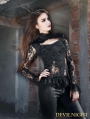 Black Sexy High Collar Lace Blouse for Women