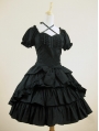 Black Short Sleeves Gothic Lolita Dress