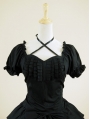 Black Short Sleeves Gothic Lolita Dress