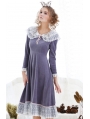 Lavender Velvet Short Sweet Vintage Chemise Dress