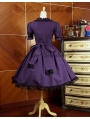 Purple and Black Long Sleeves Gothic Lolita Dress