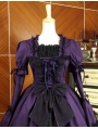 Purple and Black Long Sleeves Gothic Lolita Dress