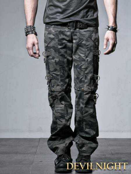 Male Camouflage Two-Wear Trouser with Handcuffs - Devilnight.co.uk