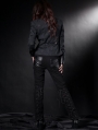 Black Printed Gothic Short Jacket for Women