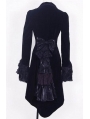 Black Velvet Gothic Swallow-Tailed Coat for Women