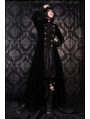 Black Double Breasted Gothic Long Coat for Women