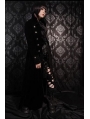 Black Double Breasted Gothic Long Coat for Women