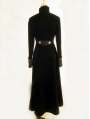 Black Double Breasted Gothic Long Coat for Women