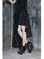 Black Asymmetrical High Waist Gothic Skirt