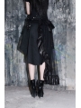 Black Asymmetrical High Waist Gothic Skirt