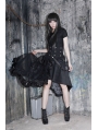 Black Asymmetrical High Waist Gothic Skirt