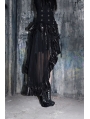 Black Asymmetrical High Waist Gothic Skirt