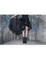 Black Asymmetrical High Waist Gothic Skirt