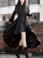 Black Double Breasted Gothic Long Coat for Women