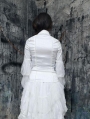 White Long Sleeves Vintage Gothic Blouse for Women