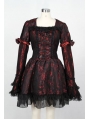 Black/Red Printed Gothic Lolita Dress