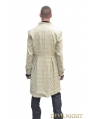 Yellow Alternative Pattern Gothic Coat for Men