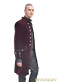 Wine Red Alternative Gothic Coat for Men