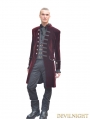 Wine Red Alternative Gothic Coat for Men