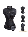 Black Overbust Steampunk Corset with Jacket