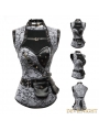 Black Pattern Overbust Steampunk Corset with Jacket