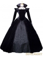 Black Velvet and Satin Victorian Queen Costume