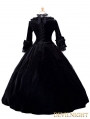 Black Velvet Gothic Victorian Ball Gowns