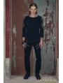 Black Zipper Chain Gothic Punk Pants for Men