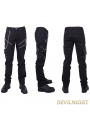 Black Zipper Chain Gothic Punk Pants for Men