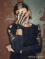 Black Gothic Punk Skeleton Wrist Strap