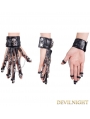 Black Gothic Punk Skeleton Wrist Strap